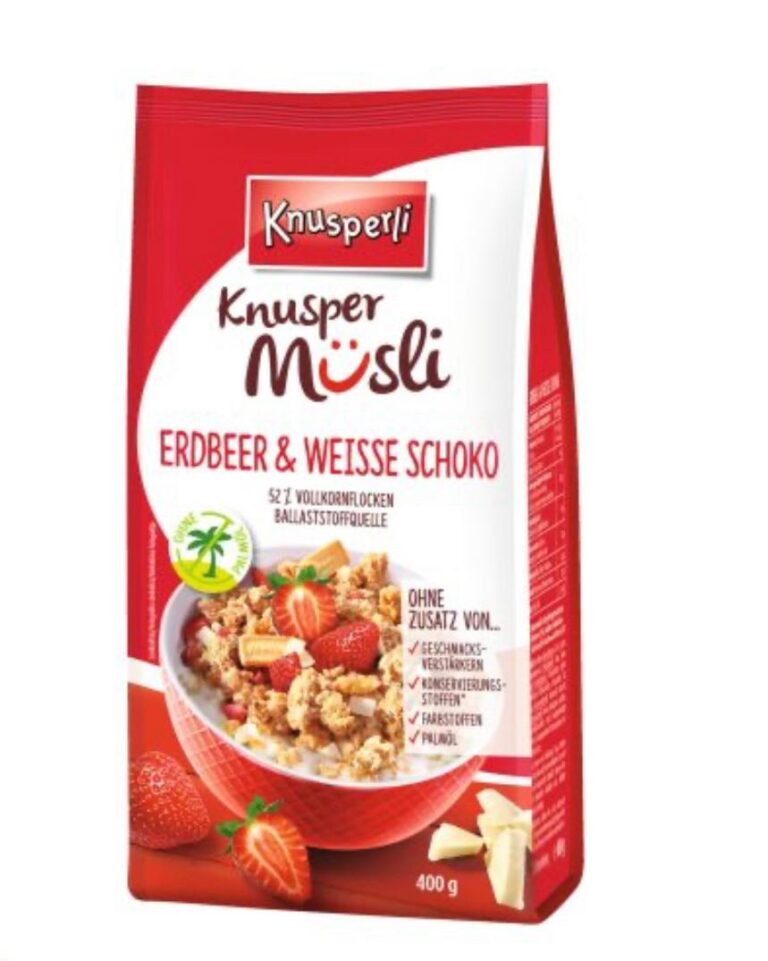 Knusperli Knuspermüsli Erdbeer & Weiße Schokolade 375g