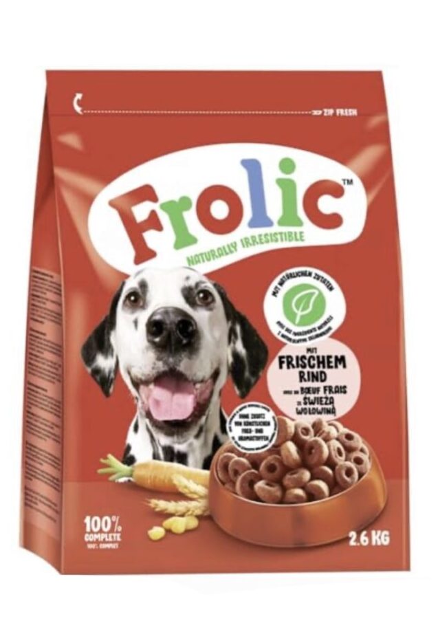 Frolic mit Frischem Rind , Karotten und Getreide 2,6kg