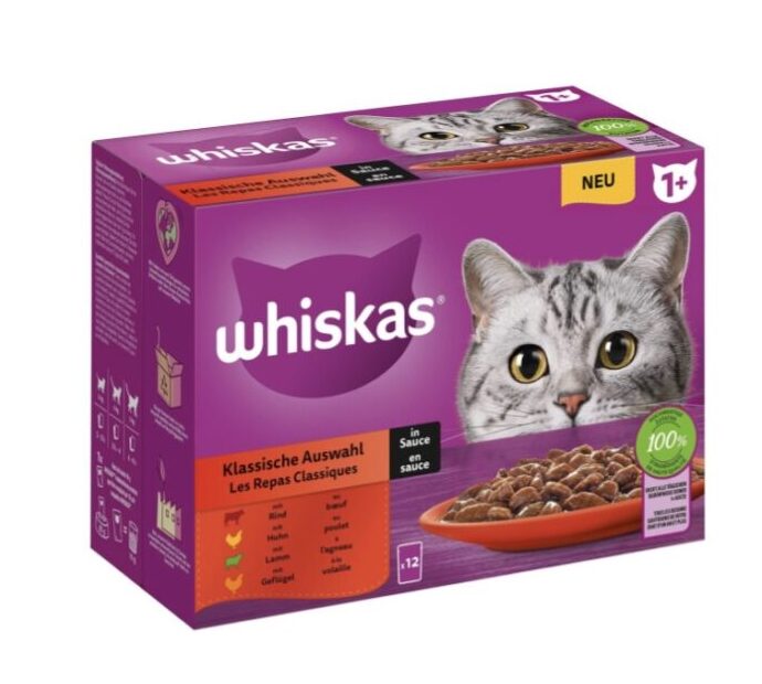 Whiskas Klassische Auswahl in Sauce 1+ – 1020g