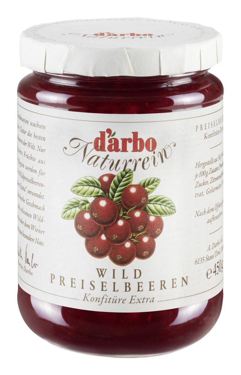 Darbo Naturrein Wildpreiselbeeren-Konfitüre extra 450g
