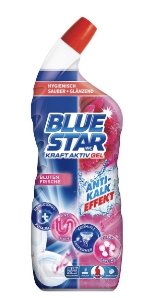 BLUE STAR WC-Reiniger Kraft Aktiv Gel Blütenfrische, 700 ml